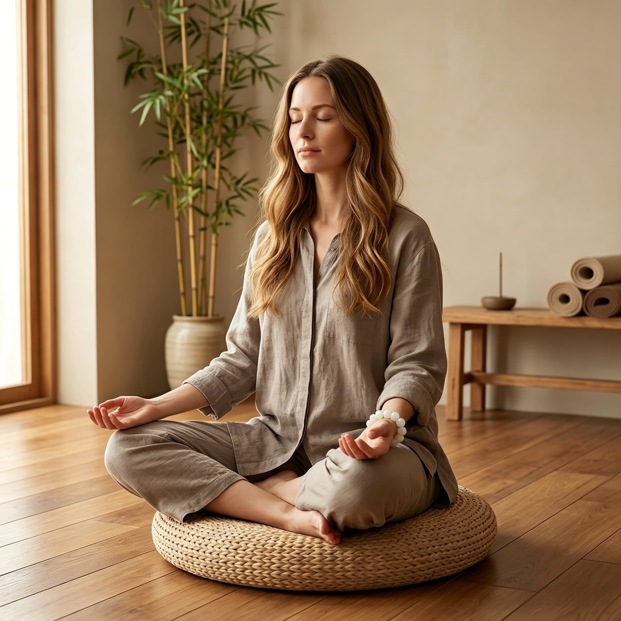 Zen Awakening | Natural White Bodhi Seed Bracelet for Mindfulness & Inner Peace (His & Hers)