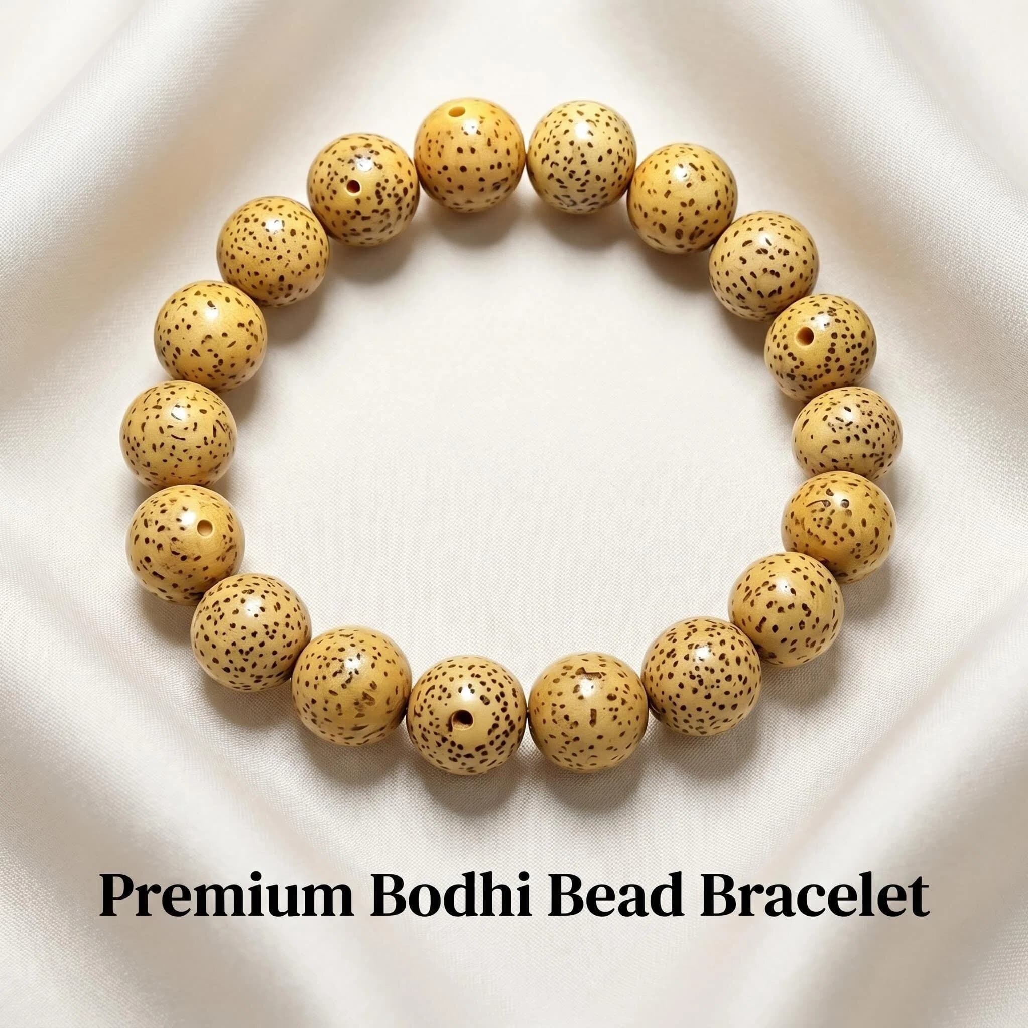 Natural Star Moon Bodhi Seed Bracelet | Premium Aged Ivory Meditation Mala | Boho Zen Jewelry